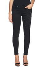 Women's Cece Embellished Skinny Jeans - Black
