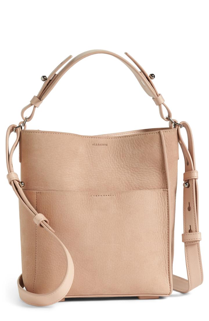 Allsaints Mini Mast Leather North/south Tote -