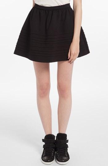 Maje 'dressage' Piped Full Skirt Noir | LookMazing