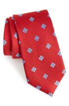 Men's Nordstrom Men's Shop Oxford Medallion Silk Tie, Size - Red