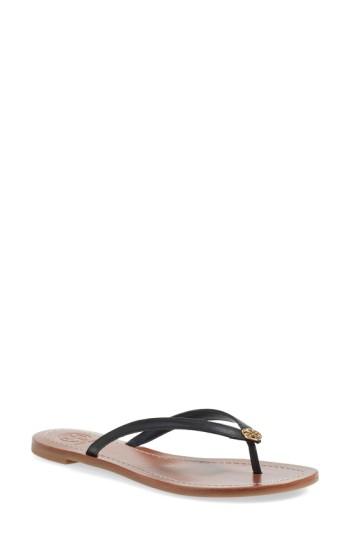 Women's Tory Burch 'terra' Flip Flop .5 M - Black