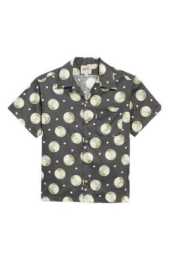 Men's Naked & Famous Denim Japanese Springtime Woven Shirt - Black