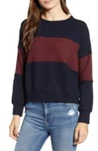 Women's Sundry Colorblock Crop Sweatshirt - Blue