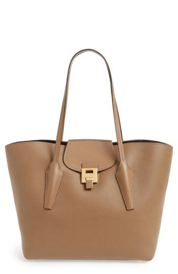 Michael Kors Large Bancroft Leather Tote - Brown