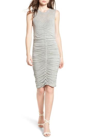 Women's Trouve Shirred Dress - Grey