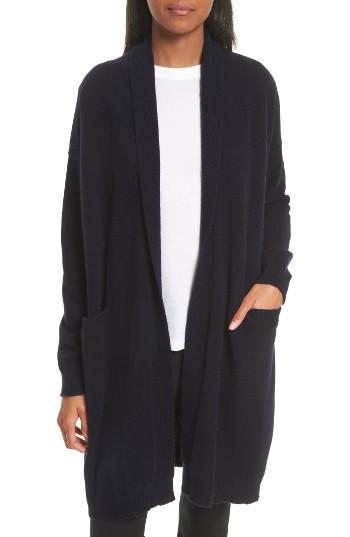 Women's Vince Long Cashmere Cardigan - Blue