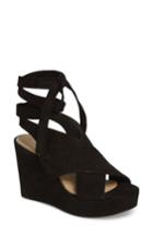 Women's Etienne Aigner Dominica Platform Wedge Sandal .5 M - Black