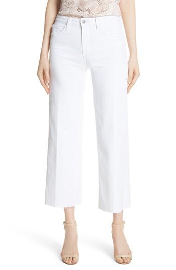 Women's L'agence Danica Crop Wide Leg Jeans - White