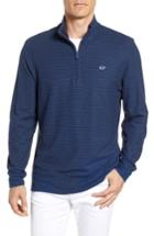 Men's Vineyard Vines Kennedy Stripe Quarter Zip Sweatshirt - Blue