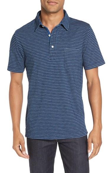 Men's Faherty Stripe Jersey Polo