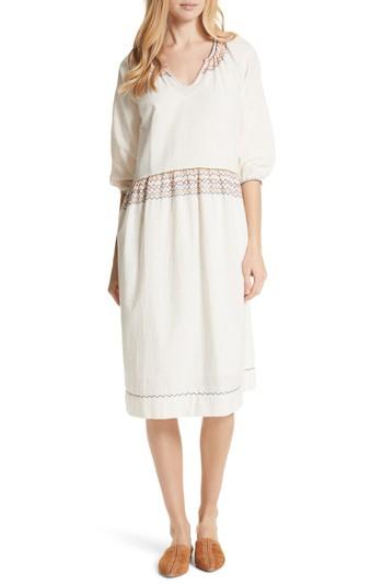 Women's The Great. The Siesta Embroidered Dress - White