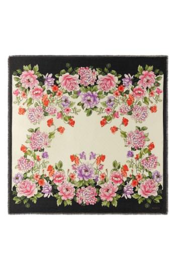 Women's Gucci Rising Flowers Square Shawl, Size - White