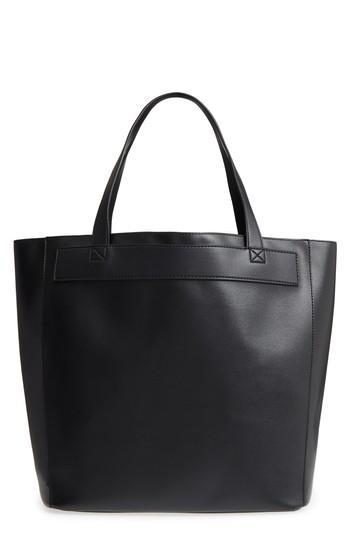 Bp. Stitched Faux Leather Tote - Black