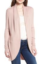 Women's Leith Ribbed Shawl Cocoon Sweater, Size - Pink