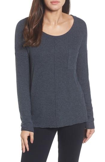 Petite Women's Caslon Pocket Top P - Grey