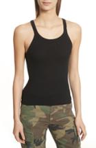 Women's Re/done Ribbed Tank Top - Black
