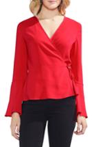 Women's Vince Camuto Crepe Wrap Blouse - Red