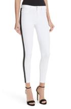 Women's L'agence Margot Side Stripe Crop Skinny Jeans - White