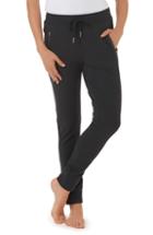 Women's The White Company Zip Detail Jogger Pants - Black
