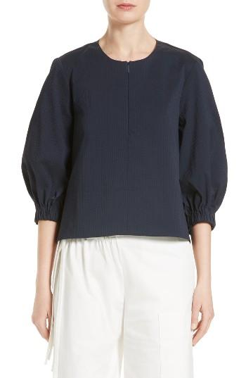 Women's Tibi Seersucker Trapeze Top