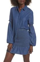 Women's The Fifth Label Sentiment Balloon Sleeve Denim Shirt - Blue