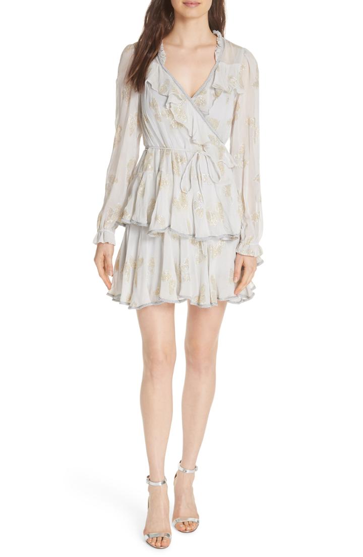 Women's Needle & Thread Lurex Butterfly Wrap Dress