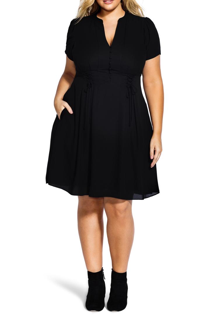 Women's City Chic Laced Waist Dress