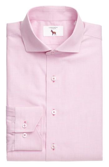 Men's Lorenzo Uomo Trim Fit Solid Dress Shirt - 32 - Pink