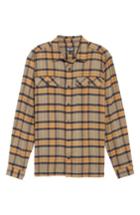 Men's Patagonia 'fjord' Regular Fit Organic Cotton Flannel Shirt - Beige