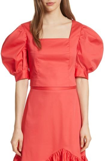 Women's Prose & Poetry Claudia Puff Sleeve Top - Red