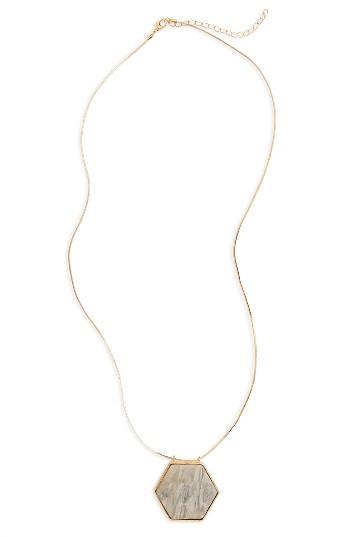 Women's Bp. Hexagon Pendant Necklace