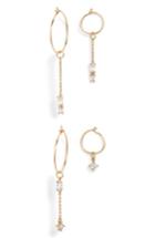 Women's Luv Aj Scattered Jewel Set Of 2 Mismatched Earrings