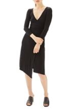Women's Topshop Back Cutout Wrap Midi Dress Us (fits Like 0-2) - Black