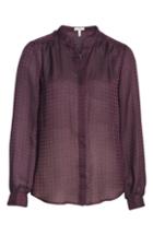 Women's Joie Mintee Houndstooth Check Blouse, Size - Purple