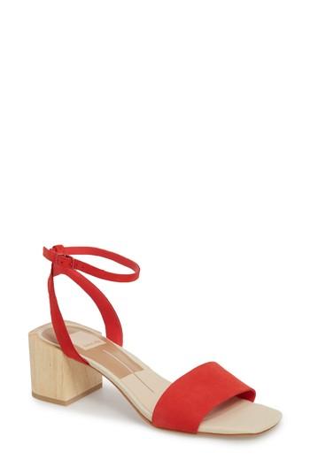 Women's Dolce Vita Zarita Blunted Toe Sandal M - Red