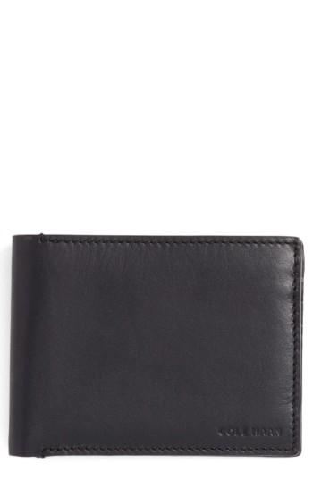 Men's Cole Haan Bifold Leather Wallet With Pass Case - Black