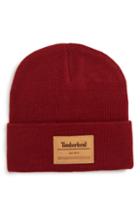 Men's Timberland Watch Logo Patch Beanie - Red