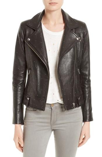 Women's Iro Vamy Studded Leather Moto Jacket