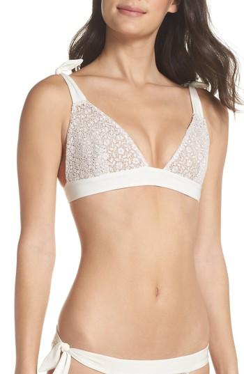 Women's For Love & Lemons Daiquiri Lace Bikini Top - White