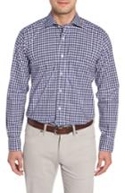 Men's Peter Millar Collection Regular Fit Boucle Gingham Sport Shirt - Purple
