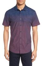 Men's Vince Camuto Trim Fit Ombre Sport Shirt - Burgundy