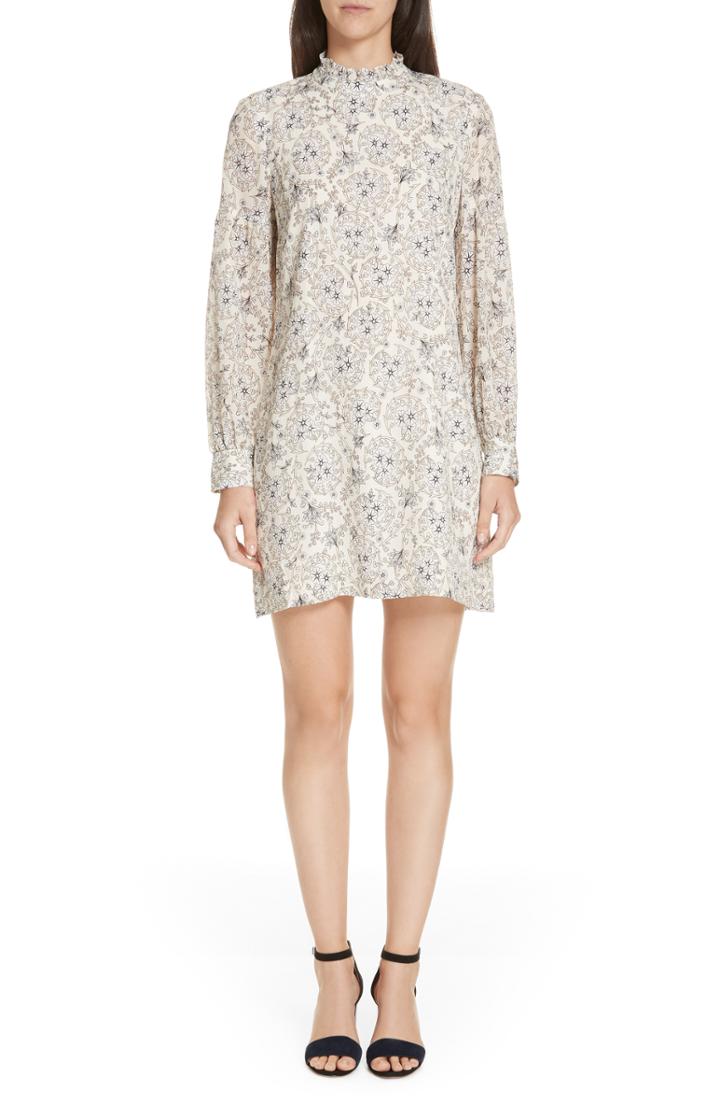 Women's Derek Lam 10 Crosby Floral Print Silk Dress