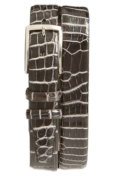 Men's Torino Belts 'nile' Genuine Crocodile Leather Belt