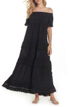 Women's Muche Et Muchette Esmerelda Off The Shoulder Cover-up Maxi Dress, Size - Black