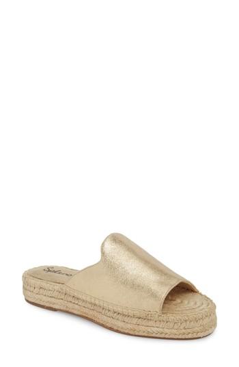 Women's Splendid Franci Espadrille Slide Sandal M - Metallic