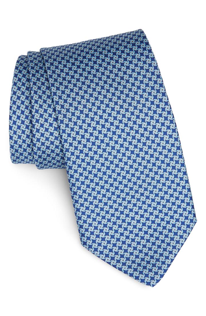 Men's Salvatore Ferragamo Girella Print Silk Tie