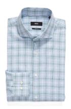 Men's Boss Mark Sharp Fit Check Dress Shirt .5 R - Green