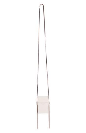 Saint Laurent Smoking Leather Minaudiere - White
