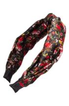 Something Navy Printed Knot Headband, Size - Red