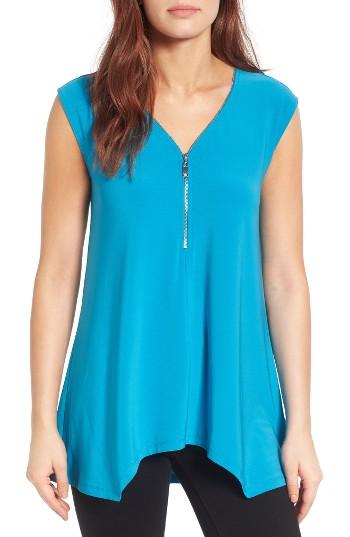 Women's Chaus Zip V-neck Top
